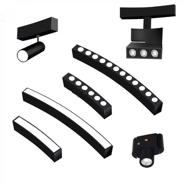 LED Curve Magnetic track rail round circular track light Linear Track ...