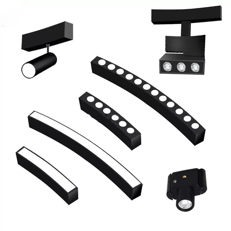 LED Curve Magnetic track rail round circular track light Linear Track ...